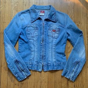 Italian Denim Jacket with Zippers